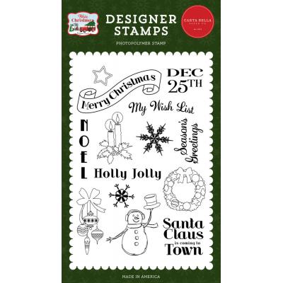 Carta Bella White Christmas Clear Stamps - My Wish List